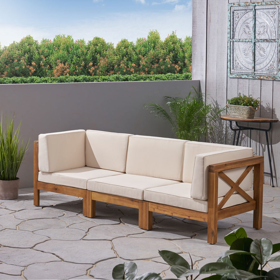 Highland Dunes Patio Sofa with Cushions & Reviews | Wayfair added by Riley Noack