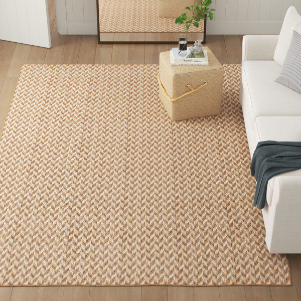 Malaya Herringbone Power Loom Beige Indoor/Outdoor Patio Rug added by Erica Ramon