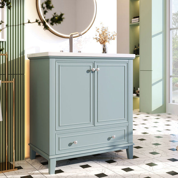30'' Free Standing Single Bathroom Vanity with Ceramic Top added by Sarah Jackson