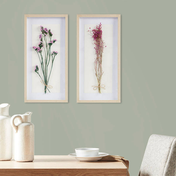 Avant Garden Dried Flower 2-Piece Shadow Box Wall Décor Set added by Where The Heart Is Designs