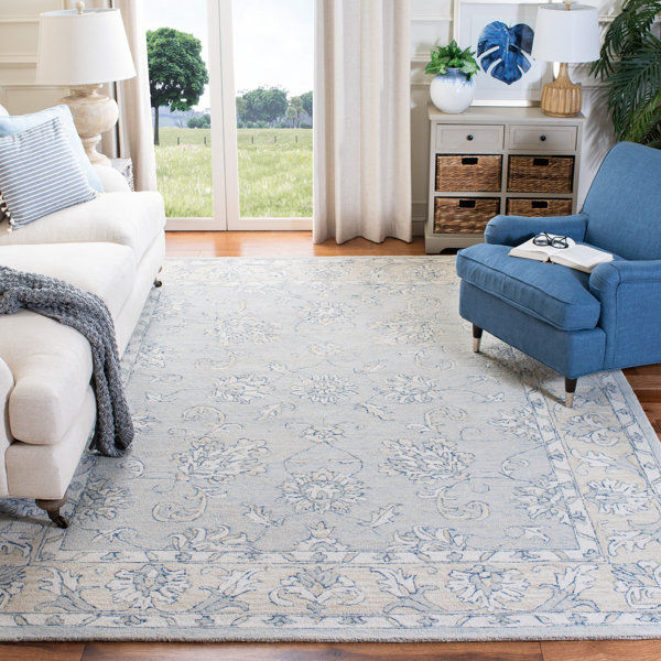 Schmier Handmade Gray/Navy Rug added by Jennifer Hickey