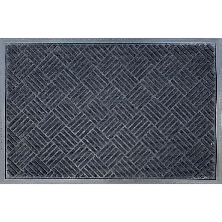 Allea Non-Slip Geometric Outdoor Doormat in black added by Taylor Grysiewicz