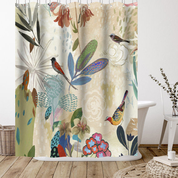 71" x 74" Shower Curtain Where the Passion Flower Grows by PI Creative Art added by KATHERINE ECK