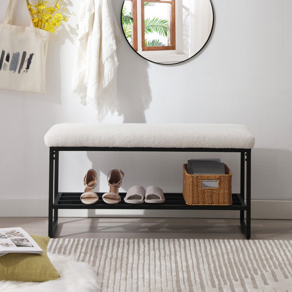 Boucle Upholstered Storage Bench added by Jamie Stellato