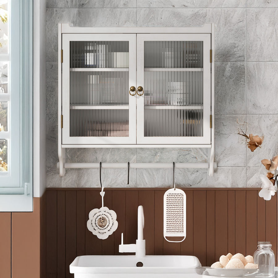 FOSHNATURE Vintage Double Door Wall Cabinet | Wayfair added by Elise Nelson