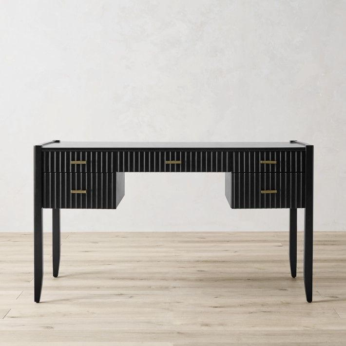 Lewis Desk, 55, Ebony, Antique Brass added by Saphrin Pediford