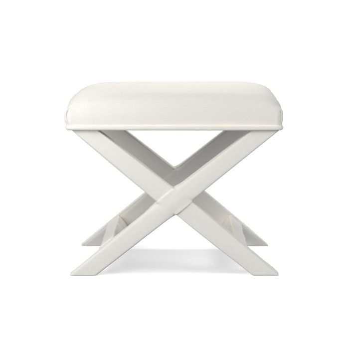 X-Base Stool, Sunbrella Performance Sail Cloth, Salt added by Jennifer Hickey