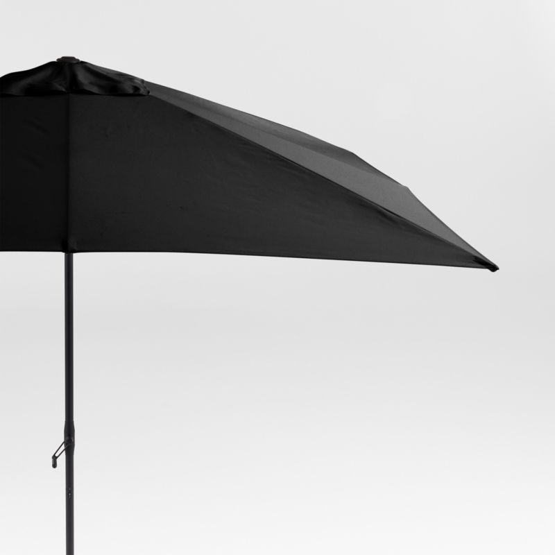 10' Rectangle Sunbrella® Canvas Black Outdoor Patio Umbrella with Black Metal Frame added by Spoak Member