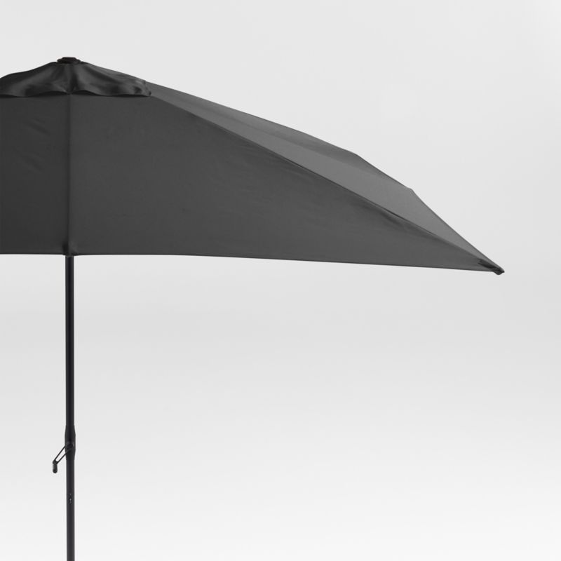 10' Rectangle Sunbrella® Cast Charcoal Grey Outdoor Patio Umbrella with Black Metal Frame added by Spoak Member