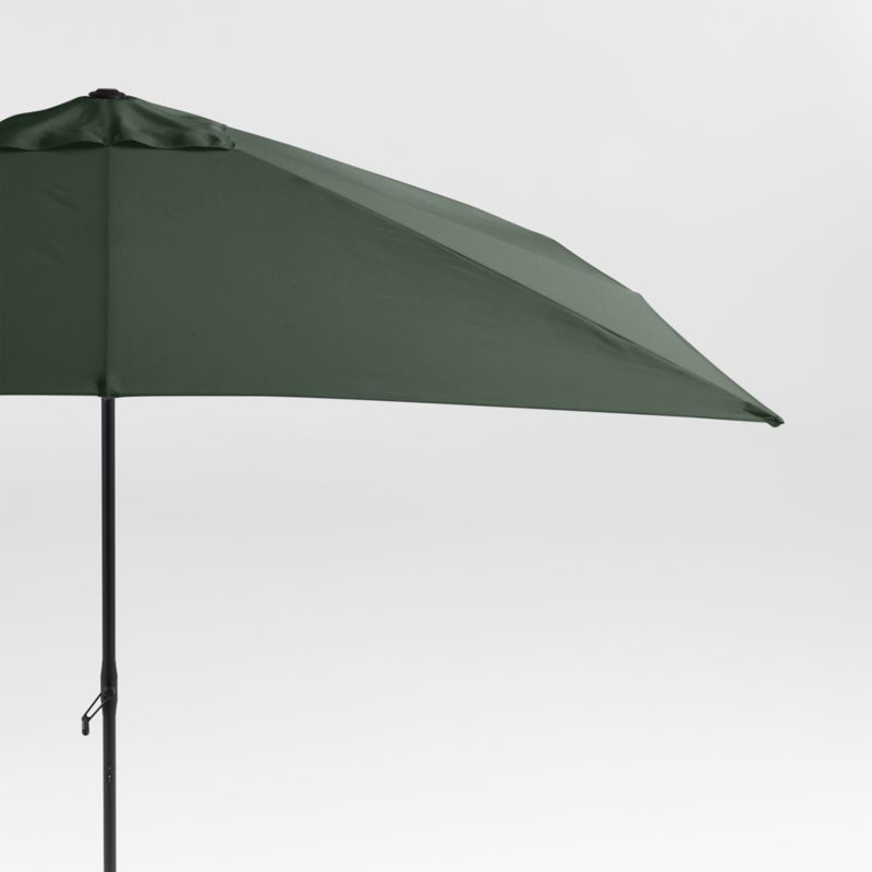 10' Rectangle Sunbrella® Cast Ivy Green Outdoor Patio Umbrella with Black Metal Frame added by Spoak Member