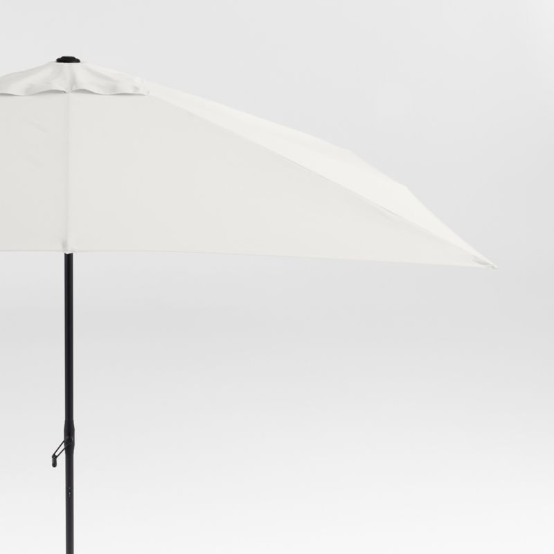 10' Rectangle Sunbrella® Canvas White Outdoor Patio Umbrella with Black Metal Frame added by Spoak Member