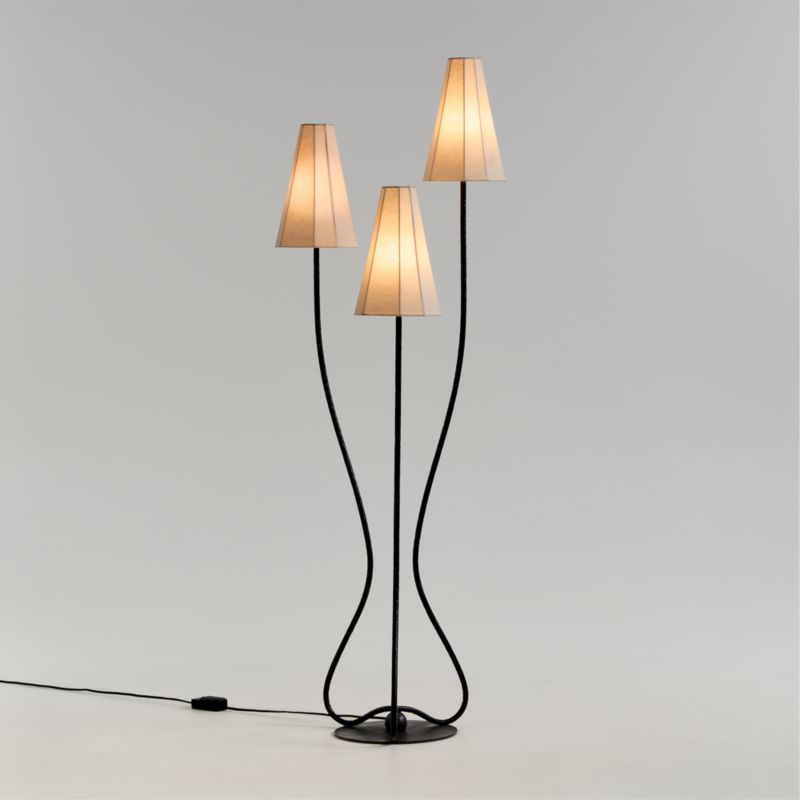 Nouveauté 3-Light Metal Floor Lamp with Linen Shades 68" by Athena Calderone added by Spoak Member