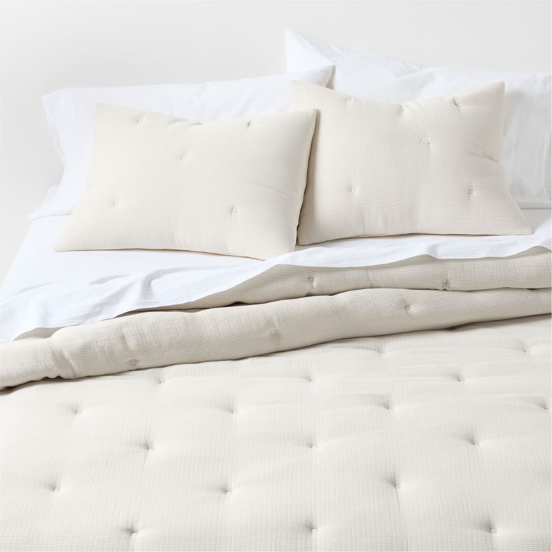 Organic Cotton Textured Natural Taupe King Comforter added by Spoak Member