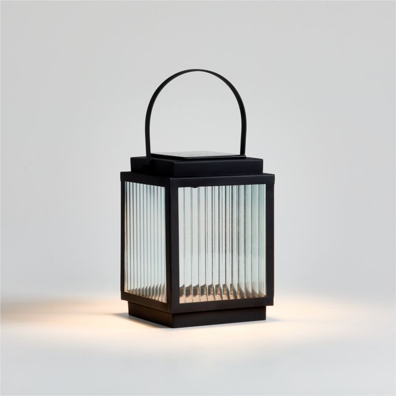 Alfresco Black Metal and Glass LED Solar Outdoor Lantern 13" added by Spoak Member