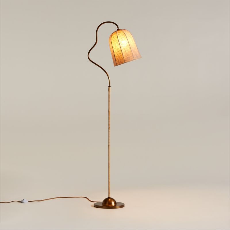 Allegra Rattan and Linen Task Floor Lamp 63" by Jake Arnold added by Spoak Member