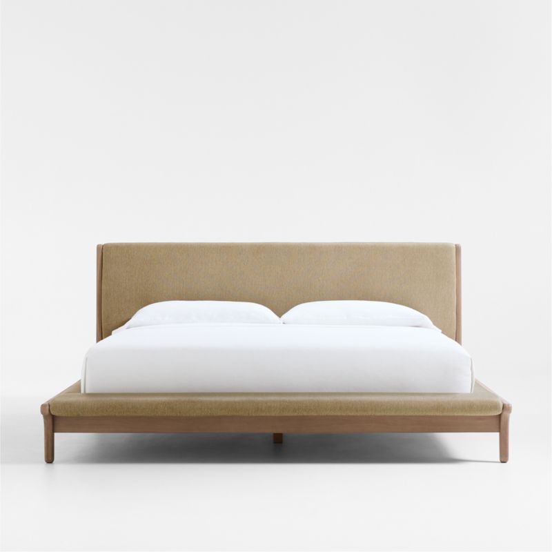 Alrik Brown Oak Wood Upholstered King Bed added by Spoak Member