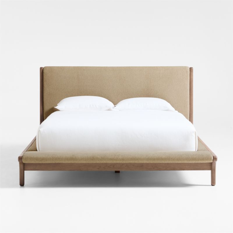 Alrik Brown Oak Wood Upholstered Queen Bed added by Spoak Member