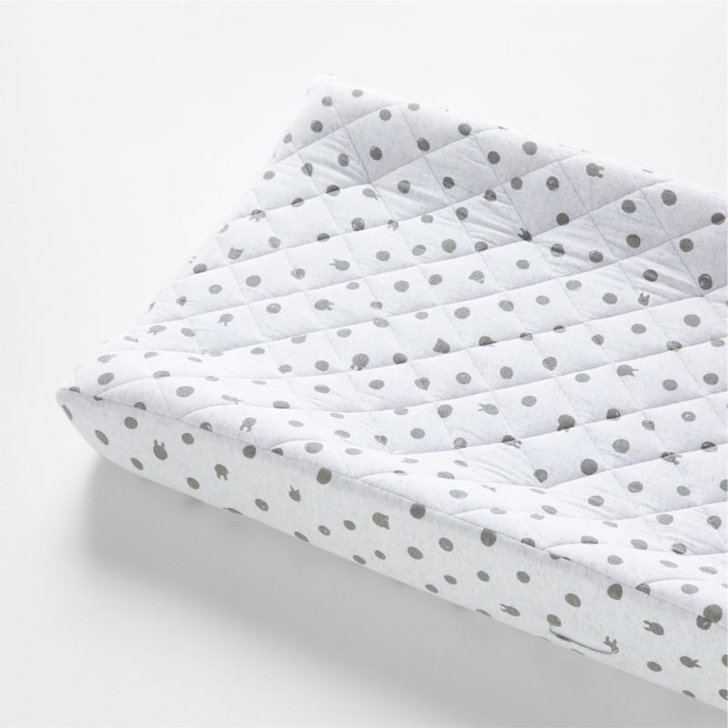 Baby's First Grey Animal Dot Organic Jersey Baby Changing Pad Cover added by Spoak Member