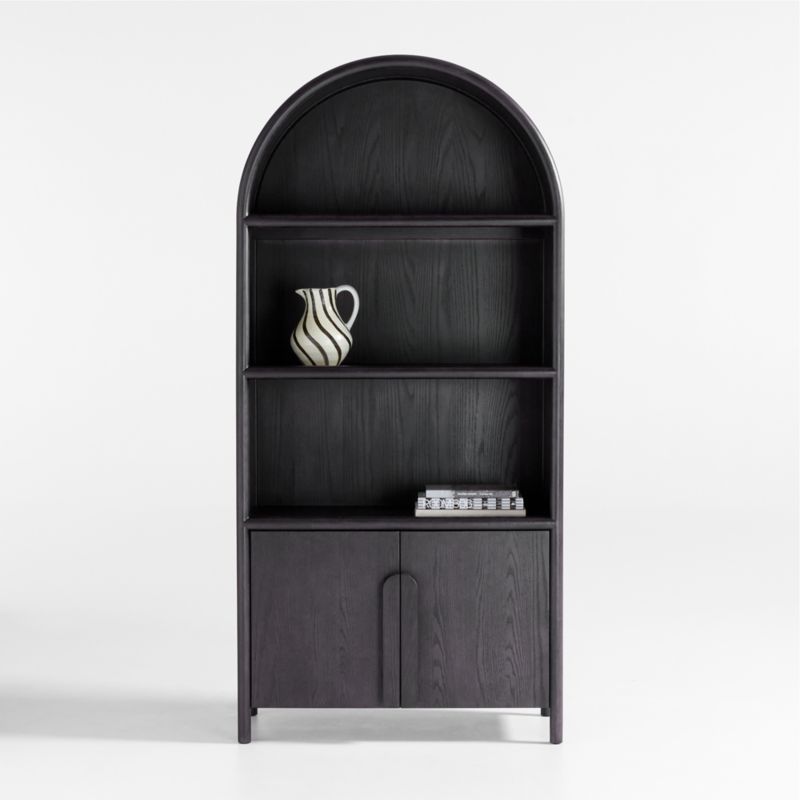 Annie 38" Charcoal Brown Wood Storage Bookcase with Shelves by Leanne Ford added by Spoak Member