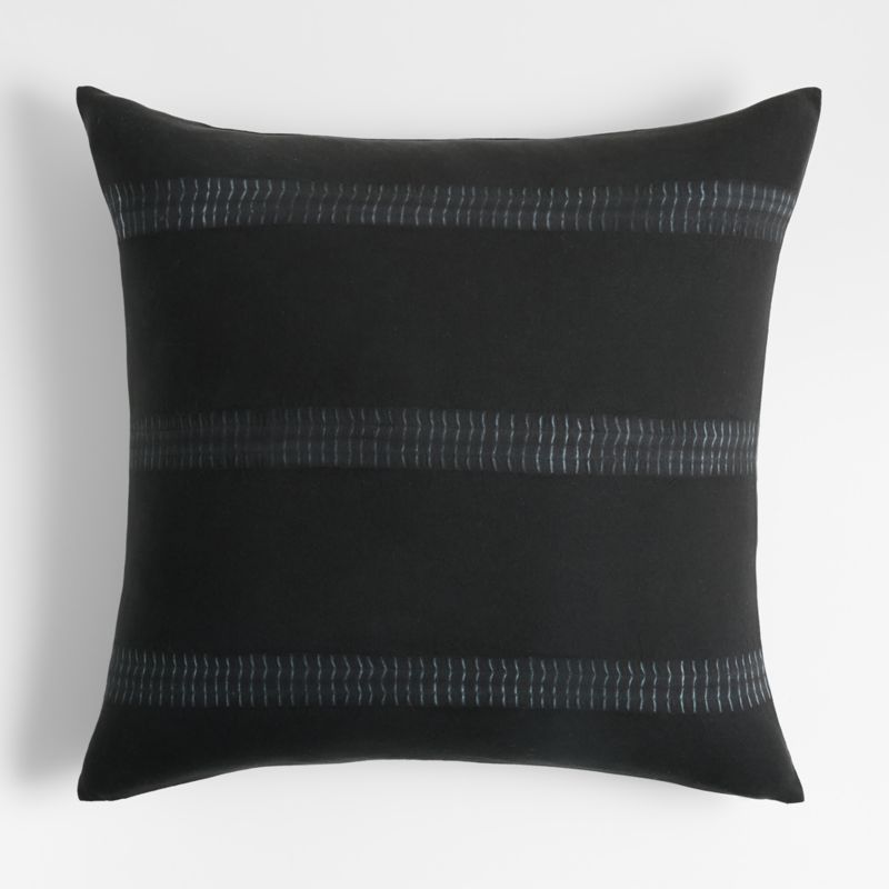 Antibes 23"x23" Tie Dye Navy Decorative Throw Pillow with Feather-Down Insert | Crate & Barrel added by LAUREN KELLY