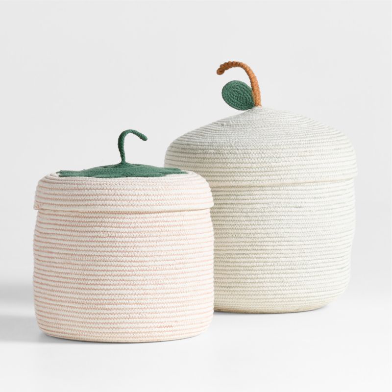 Apple and Strawberry Cotton Rope Fruit Bin Set added by Spoak Member