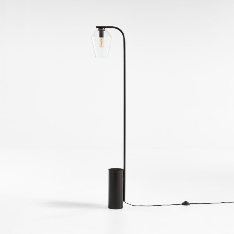 Arren Black Floor Lamp with Clear Angled Shade 56" added by Spoak Member