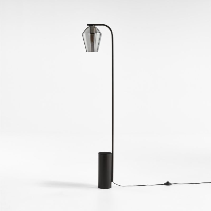 Arren Black Floor Lamp with Silver Angled Shade 56" added by Spoak Member