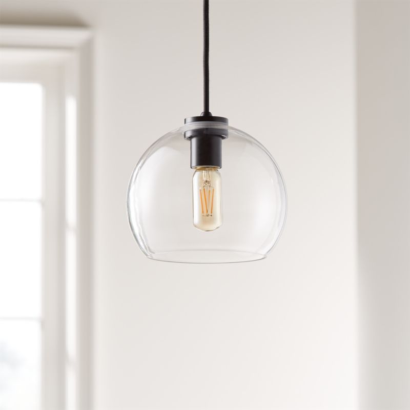 Arren Black Single Pendant Light with Clear Round Shade added by Spoak Member