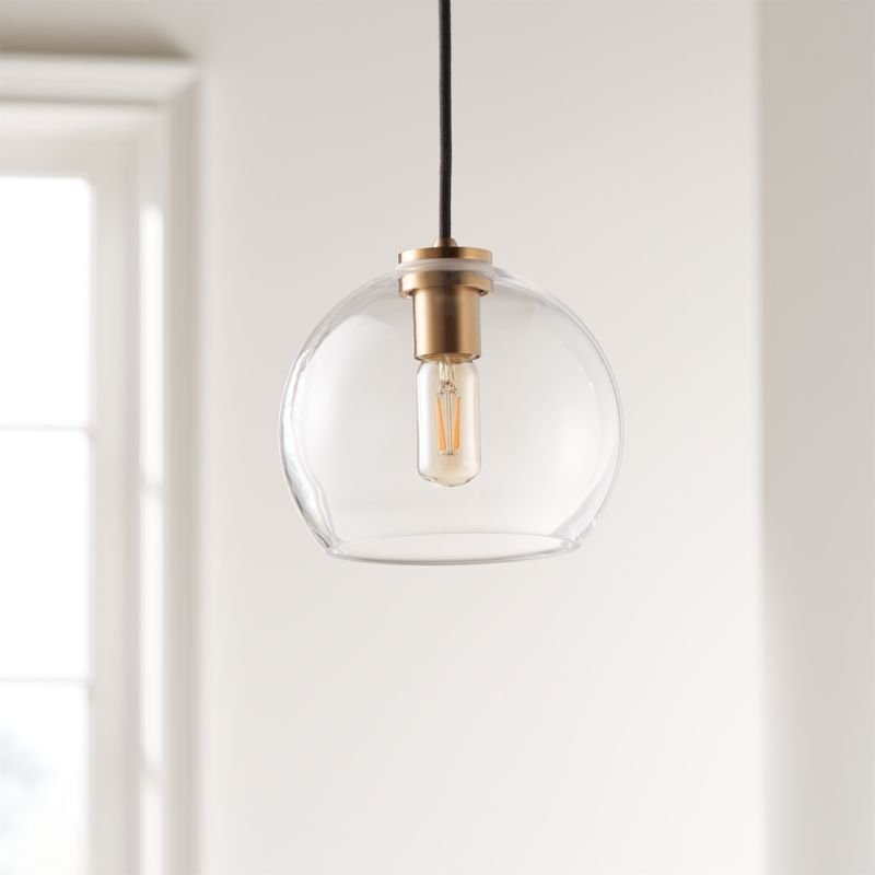 Arren Brass Single Pendant Light with Clear Round Shade added by Spoak Member