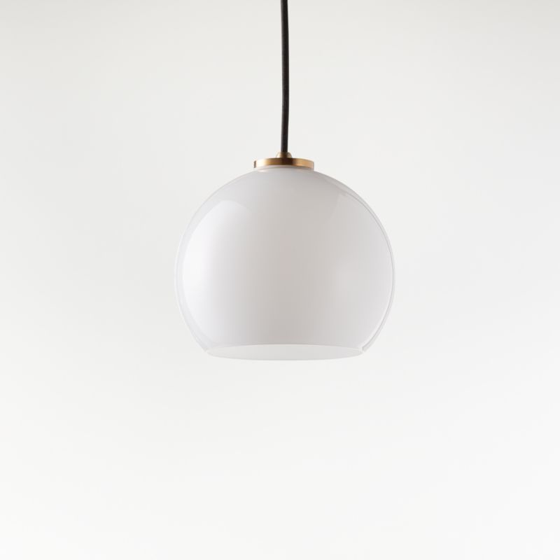 Arren Brass Single Pendant Light with Milk Round Shade added by Spoak Member