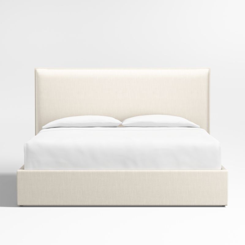 Arvada 54" Ivory Upholstered King Headboard with Storage Bed Base added by Spoak Member