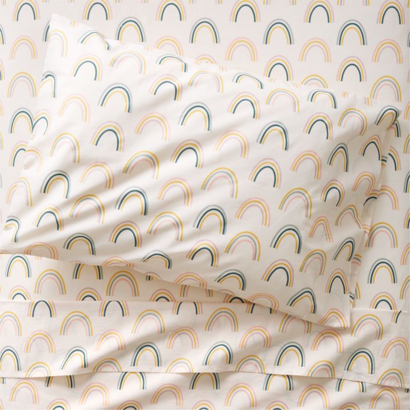 Modern Asha Twin Organic Kids Rainbow Sheet Set + Reviews | Crate & Kids added by caity smithson