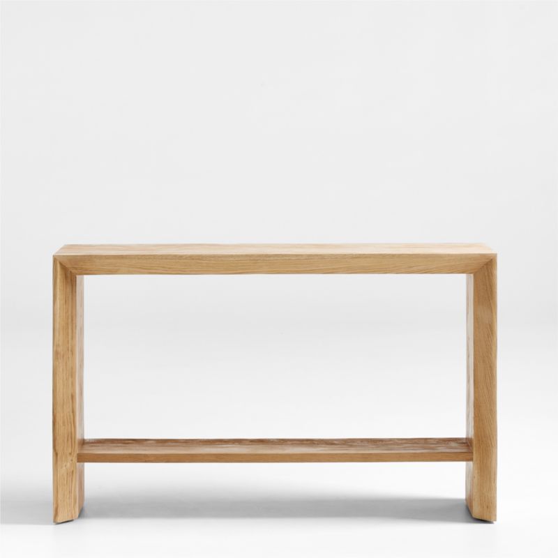 Baja 54" Rectangular Natural Oak Wood Console Table with Shelf added by Spoak Member