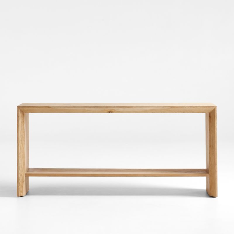 Baja 72" Rectangular Natural Oak Wood Console Table with Shelf added by Spoak Member