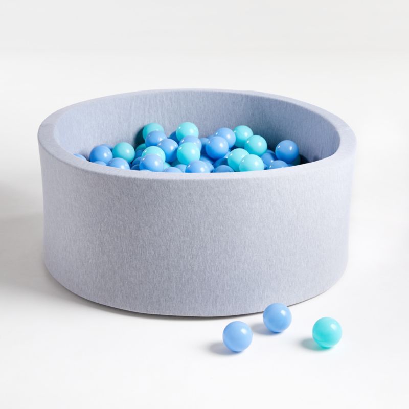Baby and Toddler Light Grey Pop-Up Ball Pit with Blue Mixed Balls added by Spoak Member