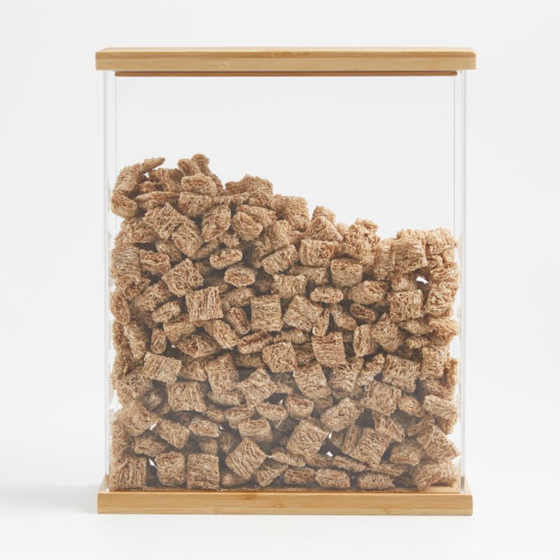 Large Rectangular Acrylic Kitchen Canister with Bamboo Lid added by Spoak Member