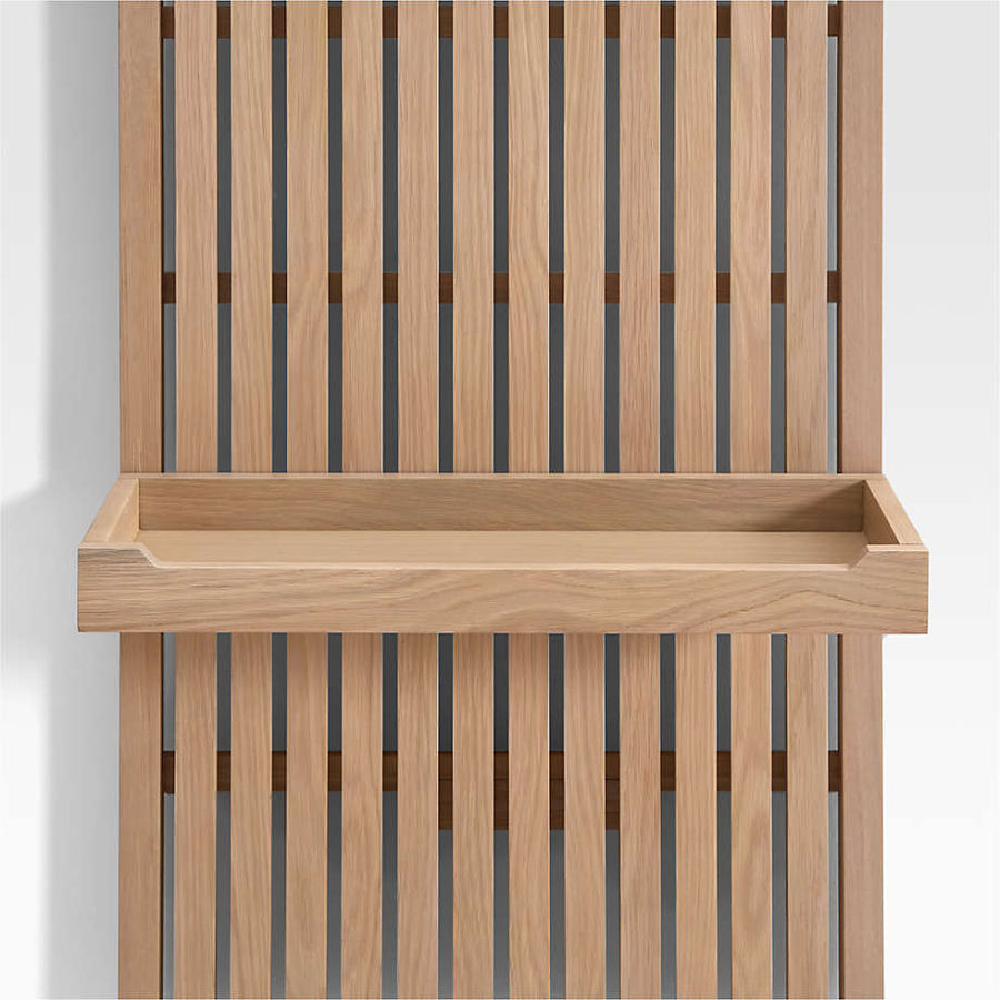 Batten Flat White Oak Wall Shelf | Crate & Barrel added by Kate Albee