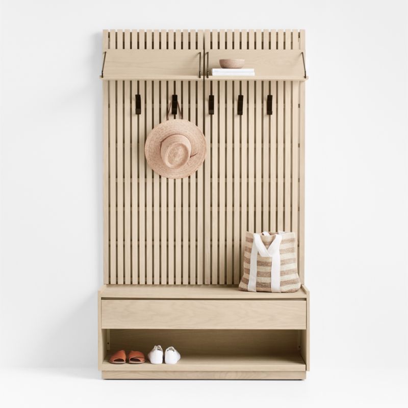 Batten 48" White Oak Storage Bench and Panel Set with Reversible Shelf added by Spoak Member