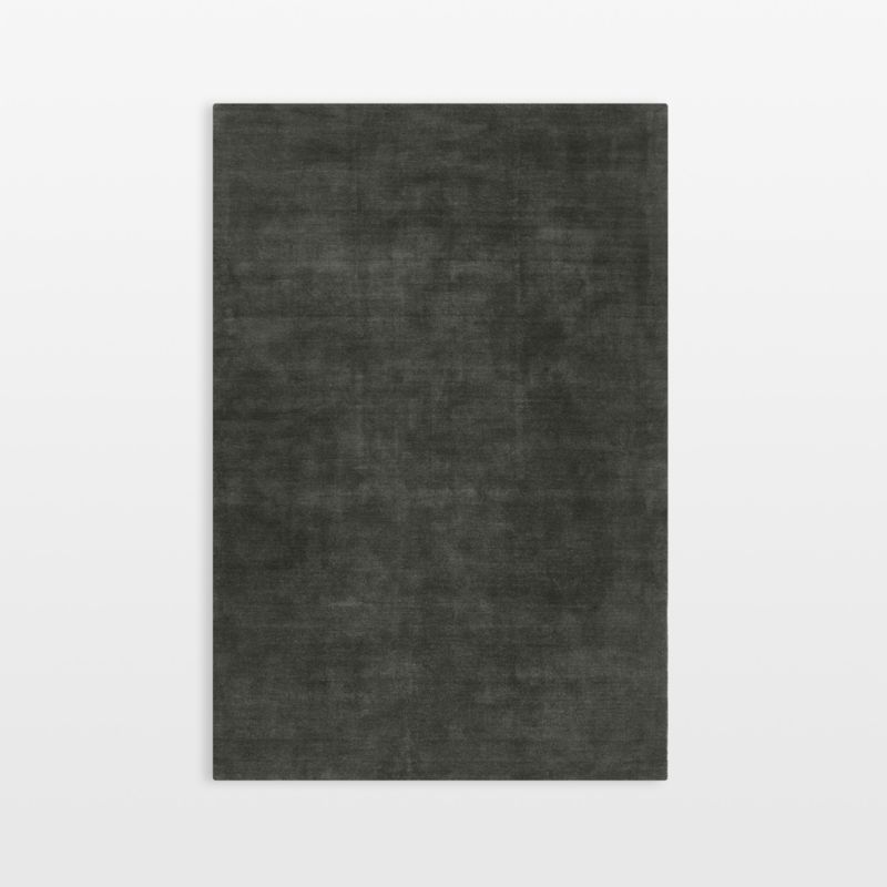 Baxter Carbon Grey Wool Area Rug 5'x8' + Reviews | Crate & Barrel added by erika grossman