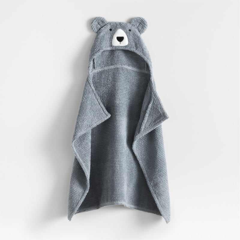 Bear Smoke Blue Organic Cotton Hooded Baby Towel added by Spoak Member