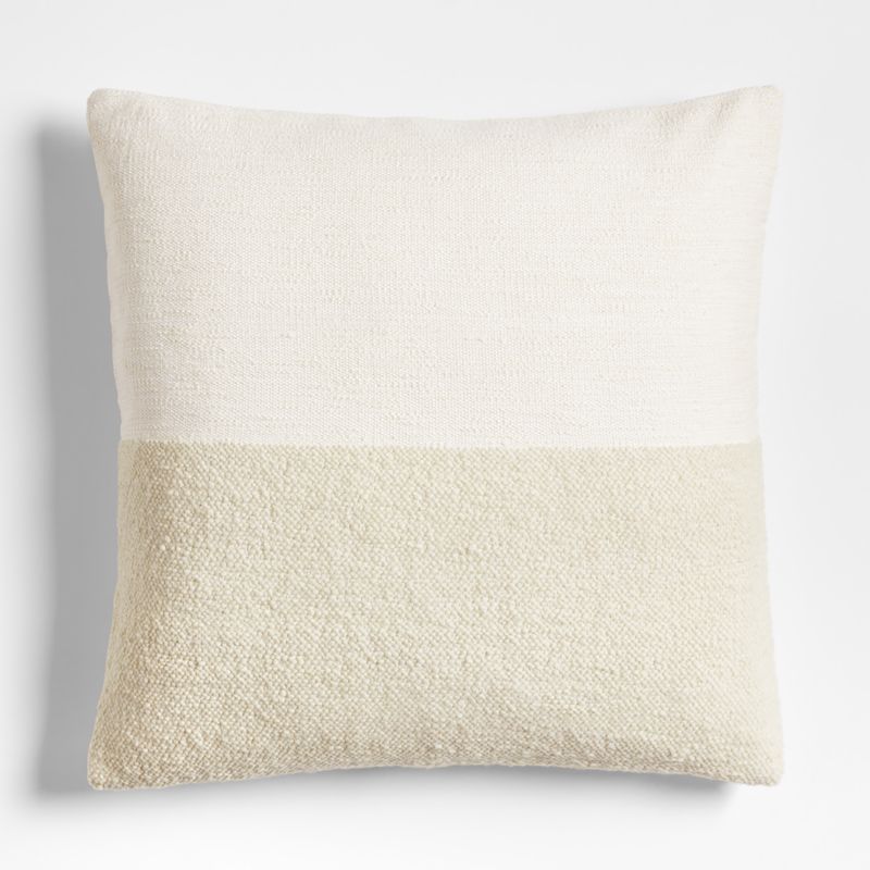 Biella Wool-Cotton Blend Textured 23x23 Arctic Ivory Throw Pillow Cover added by Spoak Member