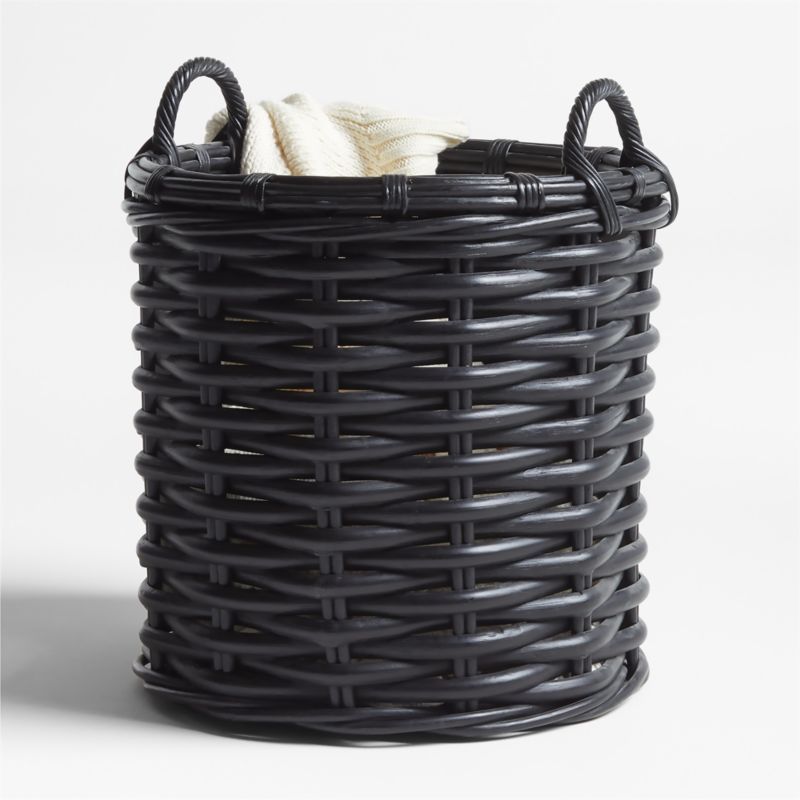 Black Rattan Woven Round Basket added by Spoak Member