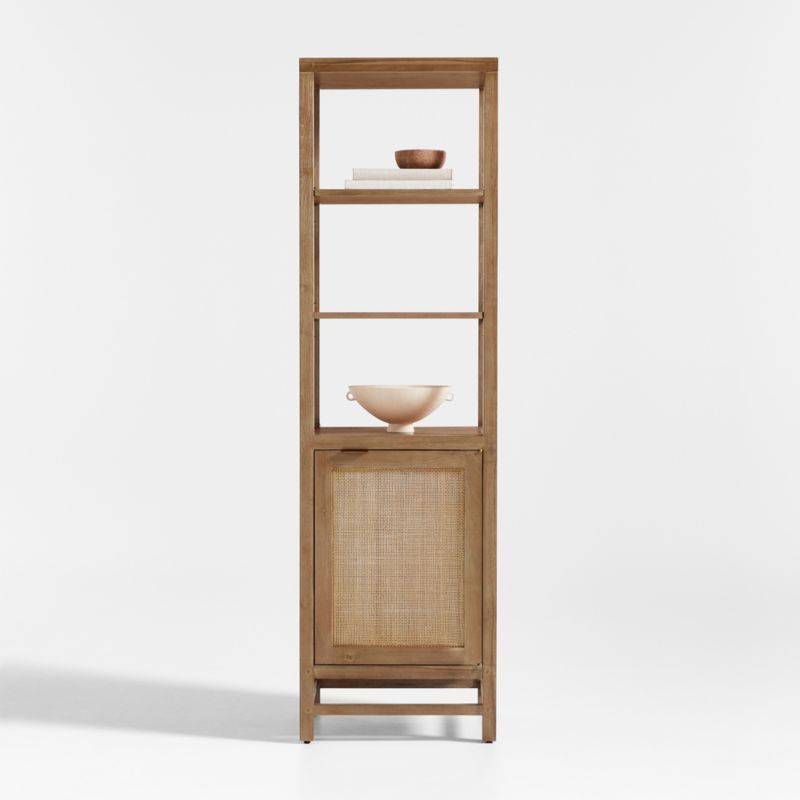 Blake 22" Light Brown Teak and Rattan Tall Storage Cabinet added by Spoak Member