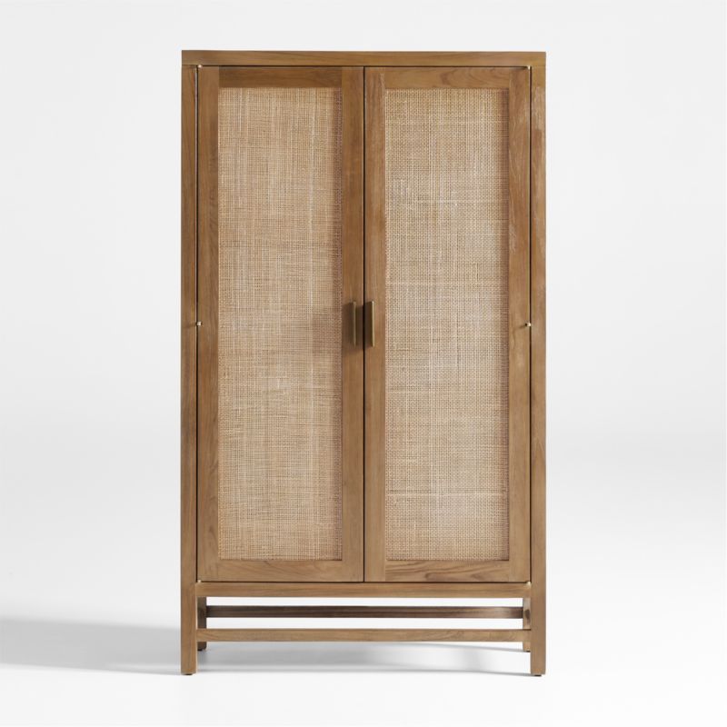 Blake 37" Light Brown Teak and Rattan 2-Door Storage Cabinet added by Spoak Member