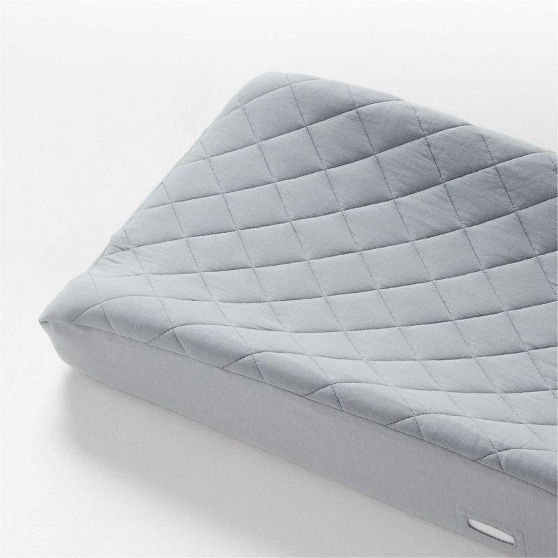 Baby's First Blue Organic Cotton Heathered Jersey Baby Changing Pad Cover added by Spoak Member