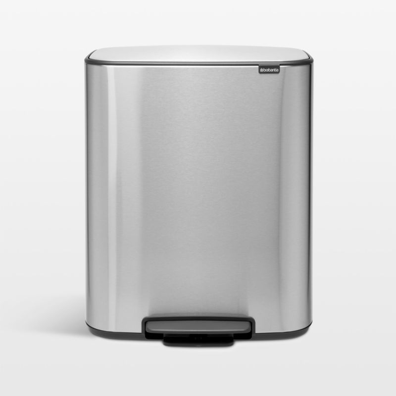 Brabantia Matte Steel Fingerprint Proof Bo Step On Dual Compartment Recycling Trash Can,  2 x 8 Gallon added by Spoak Member