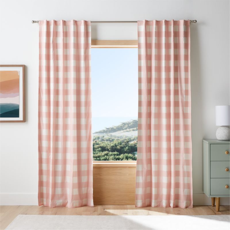Pink Buffalo Check Cotton Blackout Window Curtain Panel 44"x63" added by Spoak Member
