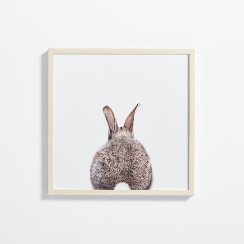 Baby Bunny Tail Maple Wood Framed Wall Art Print added by Spoak Member