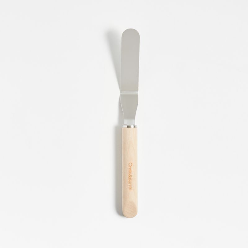 Crate & Barrel Small Offset Spatula with Beechwood handle added by Spoak Member