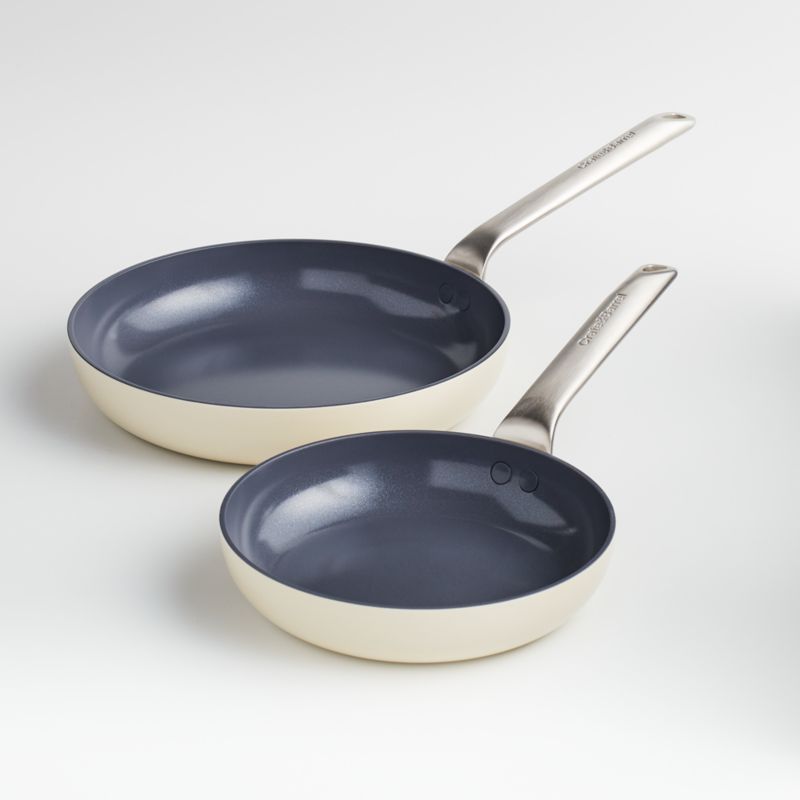 Crate & Barrel EvenCook Ceramic ™ Cream Nonstick Fry Pans, Set of 2 added by Spoak Member